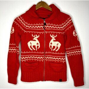 TNA Lambswool Reindeer Rare Red Color Women's XS